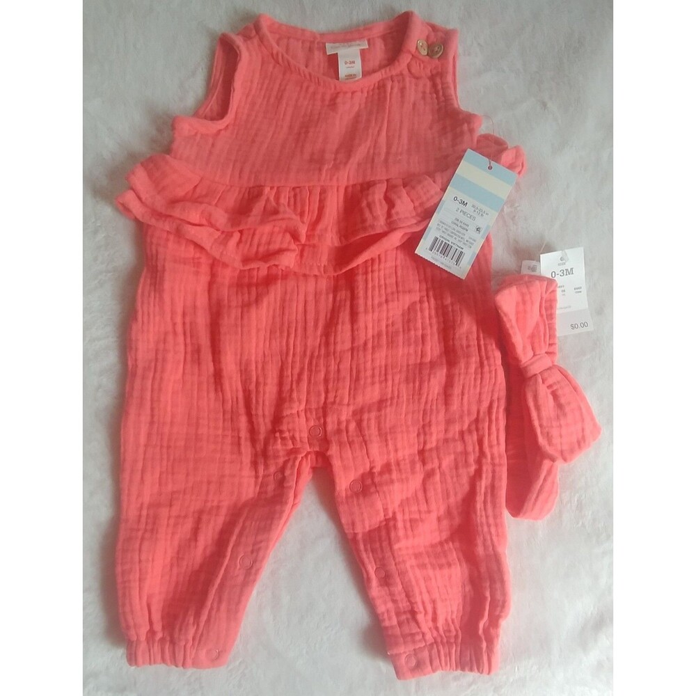 pants and headband New Cat and Jack jump suit sleeveless 0 to 3 month baby girl